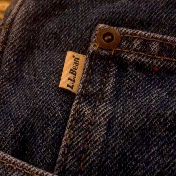 Mens Ll Bean Flannel Lined Jeans 3634 